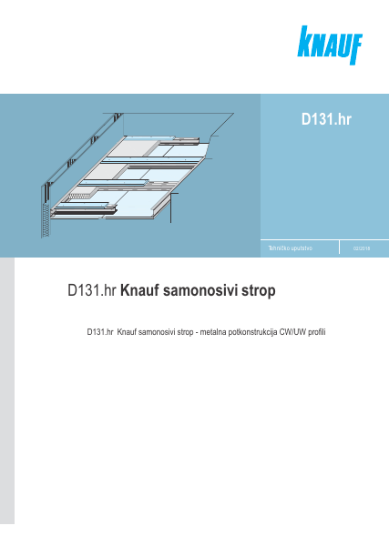 Naslovnica: Knauf D131.hr - samonosivi stropovi